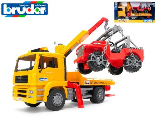 MIKRO TRADING - Bruder serviciu de remorcare MAN TGA 48cm cu mișcare liberă 4+ în cutie