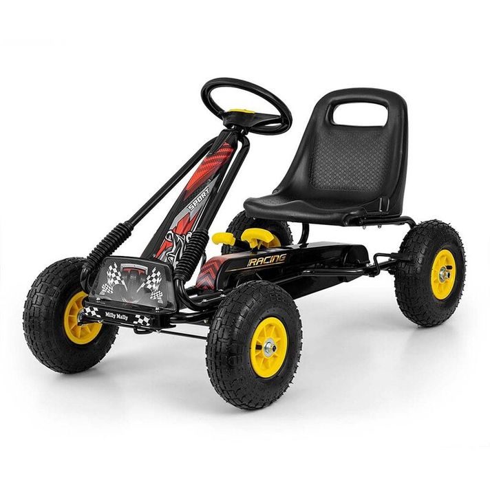 MILLY MALLY - Go- kart cu pedale pentru copii Go-kart Thor negru