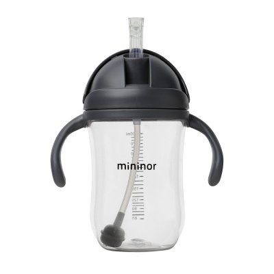 MININOR - Sticlă cu pai Tritan 330 ml Black Raven