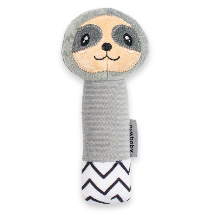 NEW BABY - Jucărie de plus scârțâitoare pentru copii cu teether Sloth