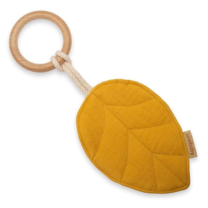 NEW BABY - Teether pentru copii Leaf Mustard