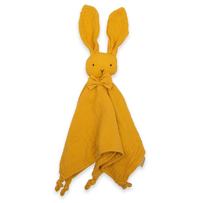 NEW BABY - Jucărie de muselină pentru a adormi Rabbit mustard