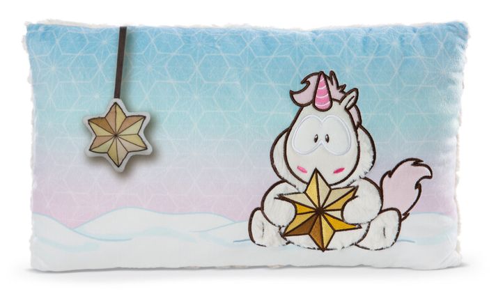 NICI - pernă Unicorn Theodor într-un costum de zăpadă 43x25, GREEN