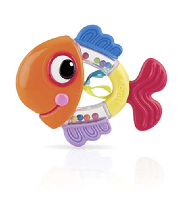 NUBY - Zornăitor cu teether pește 1 buc, 3l+