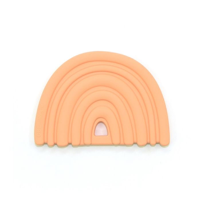 O.B. DESIGNS - Silicon teether curcubeu, Peach