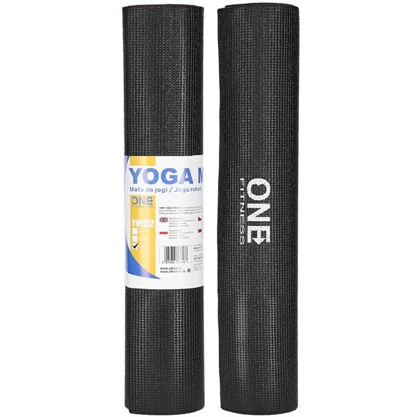 ONE FITNESS - Covoraș de yoga YM02 negru