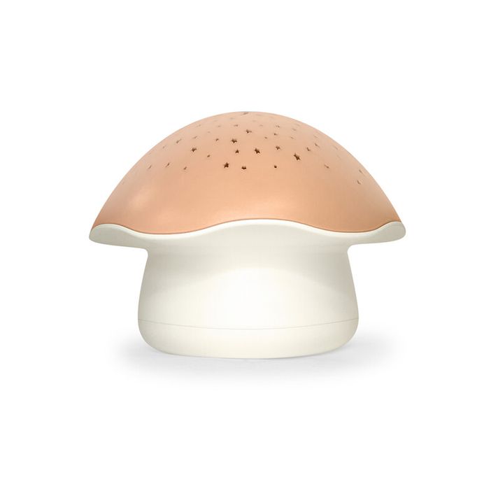PABOBO - Proiector cer de noapte cu zgomot alb și senzor de plâns Star Mushroom Pink