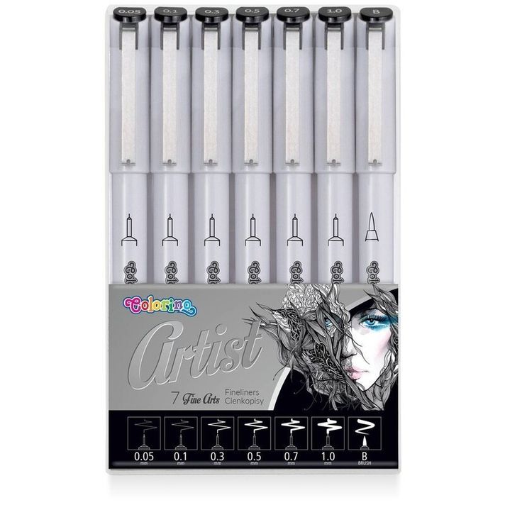 PATIO - Colorino Artist markere 7pcs Fineliners