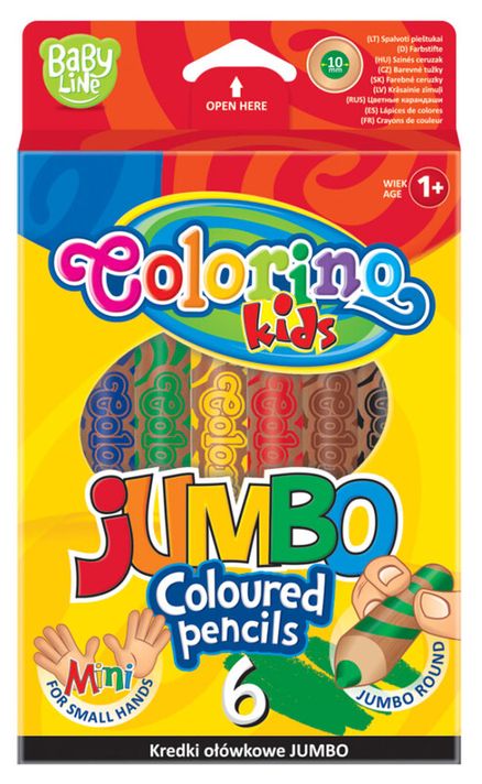 PATIO - Colorino creioane Jumbo SMALL HANDS 6 culori