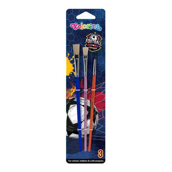 PATIO - Colorino pensule set 3buc FOOTBALL