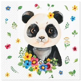 PAW - Șervețele L 33x33cm Flower Panda