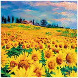 PAW - Șervețele L 33x33cm Painted Sunflowers