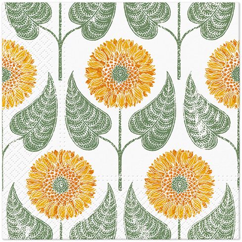 PAW - Șervețele L 33x33cm Sunflowers Pattern