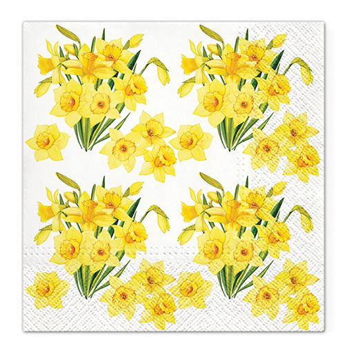 PAW - Șervețele TaT 33x33cm Daffodills Bouquets