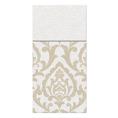 PAW - Pungi pentru tacâmuri AIRLAID 40x40 cm Portugesse tiles gold 25 buc/pachet