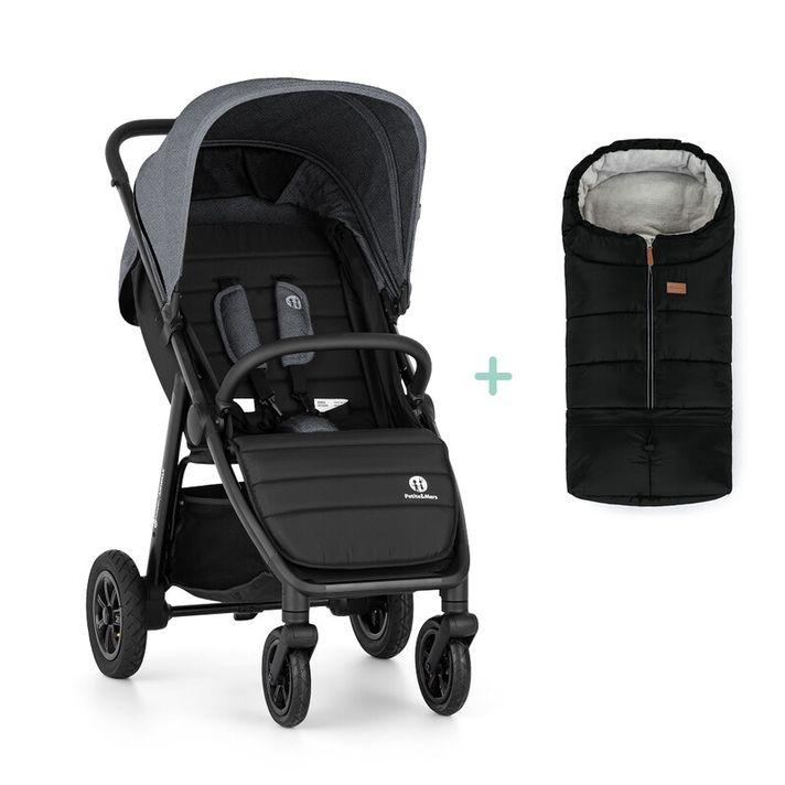 PETITE&MARS - Carucior sport Airwalk Ultimate Grey + sac de picioare Jibot GRATUIT