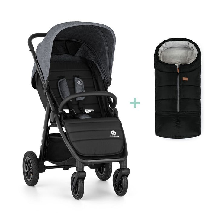 PETITE&MARS - Carucior sport Airwalk2 Ultimate Grey + sac de picioare Jibot GRATUIT