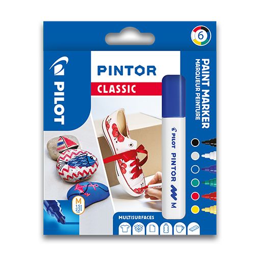 PILOT - Marker decorativ "Pintor Classic", set 6 bucăți, vârf M