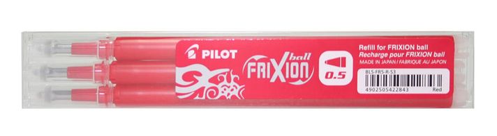 PILOT - Refill FX 0.5 F Clicker roșu 3 buc.