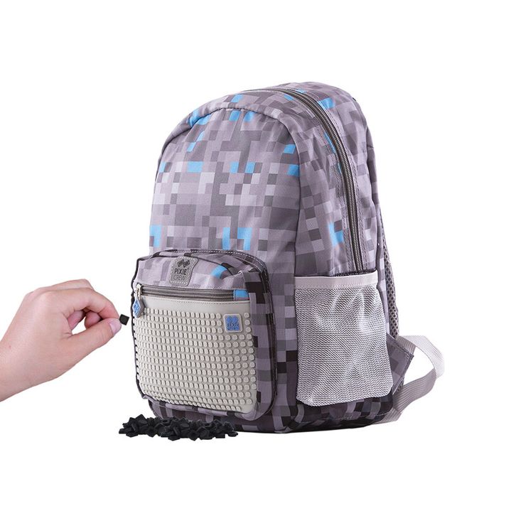 PIXIE CREW - rucsac pentru copii gri-albastru