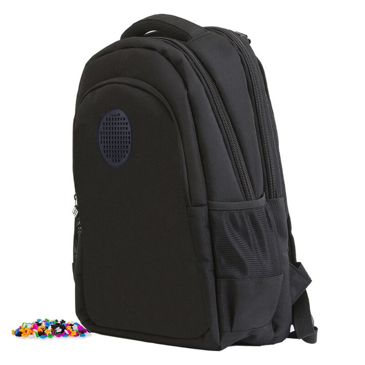 PIXIE CREW - Rucsac pentru student negru cu un panou mic