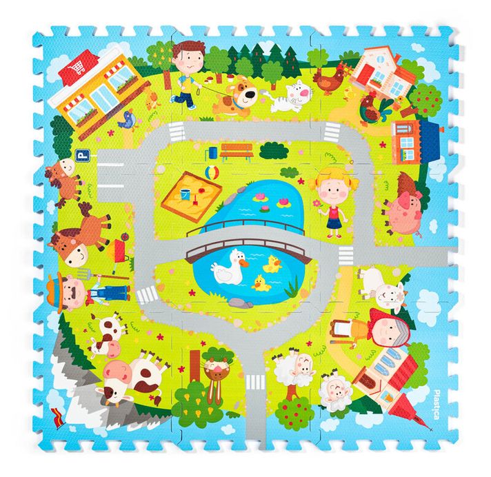 PLASTICA – Sat de puzzle din spumă, 9 buc