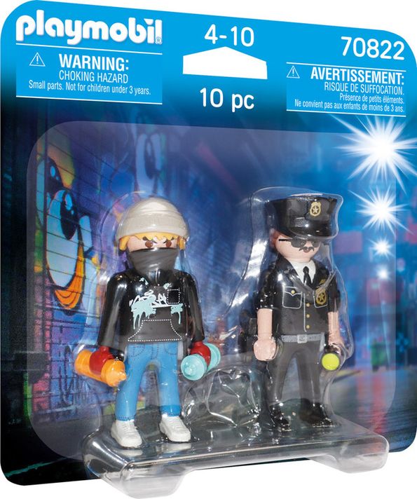 PLAYMOBIL - DuoPack Polițist și graffiti artist