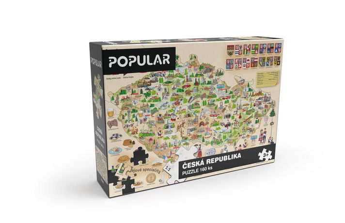 POPULAR - Puzzle - Harta Republicii Cehe, 160 buc