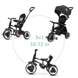 QPLAY - Tricicletă Rito eva plus Black, varsta 10-72 luni