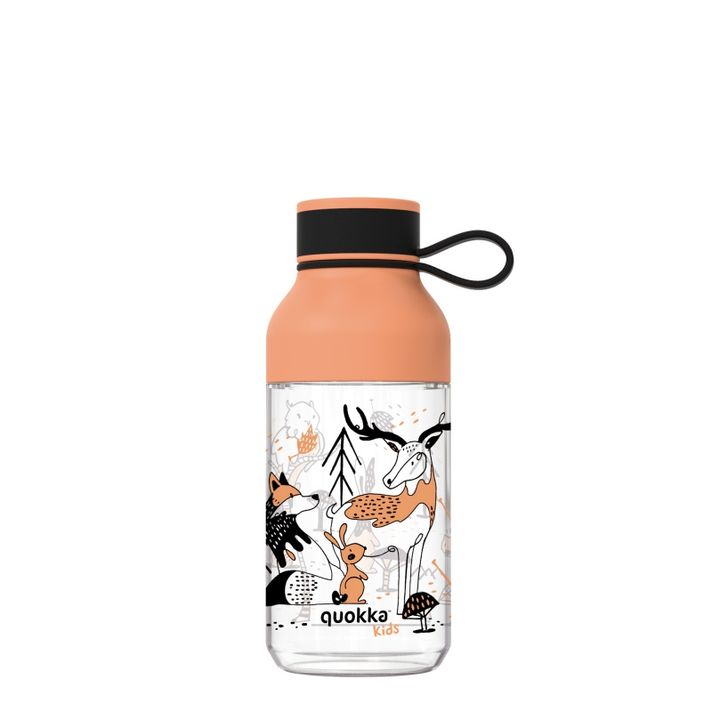 QUOKKA - KIDS Sticlă de plastic cu buclă IN THE WOODS, 430ml, 40156