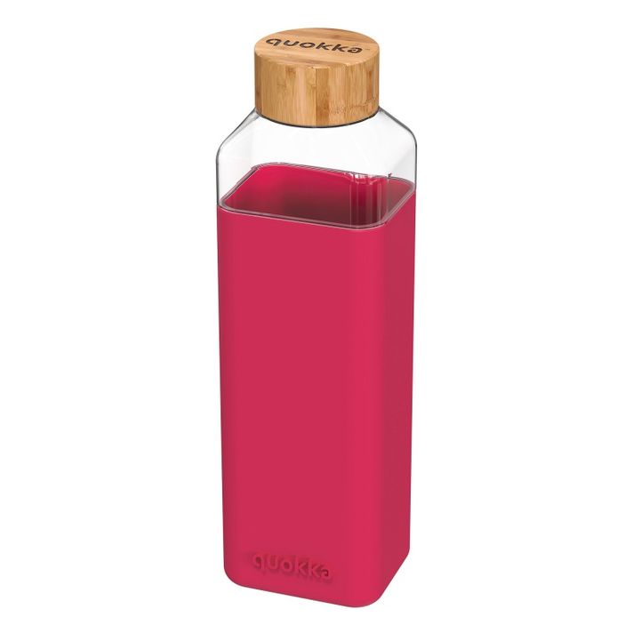 QUOKKA - STORM Sticlă din sticlă cu suprafață din silicon MAROON, 700ml, 40025