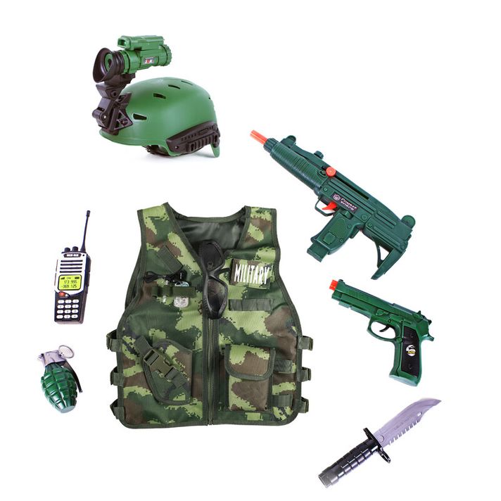 RAPPA - Set vesta militara pentru copii cu accesorii