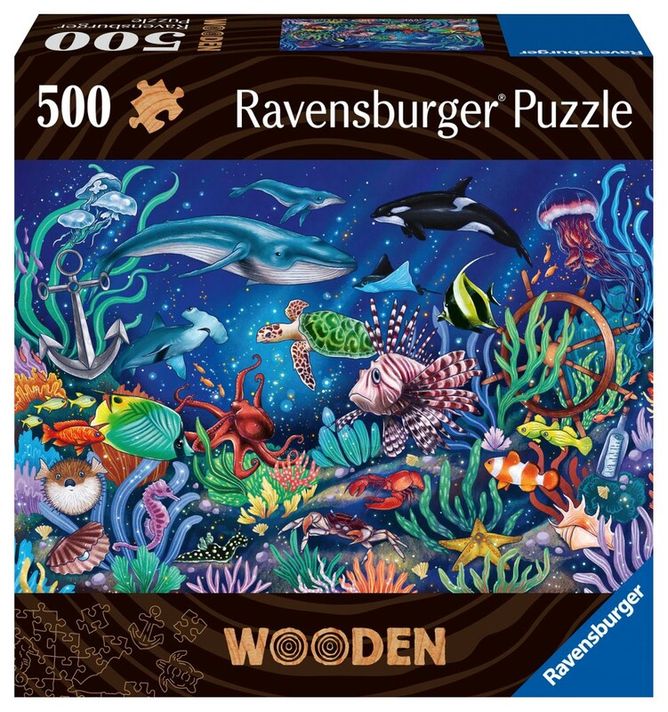 RAVENSBURGER - Puzzle din lemn lumea subacvatică 500 piese