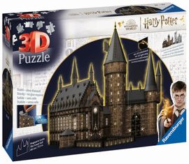 RAVENSBURGER - Harry Potter: Castle Hogwarts - Sala Mare (ediția de noapte) 630 părți