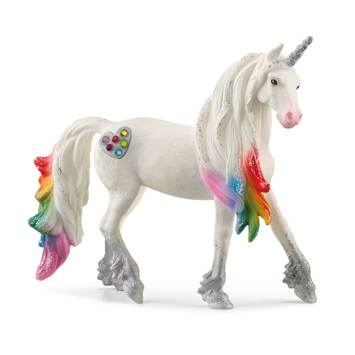 SCHLEICH - Armăsar Unicorn inima curcubeu