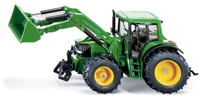 SIKU - Farmer - Tractor John Deere cu încărcător frontal, scară 1:32