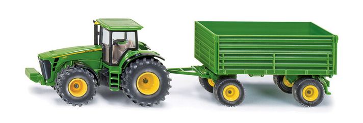 SIKU - Farmer - tractor John Deere cu remorcă, 1:50