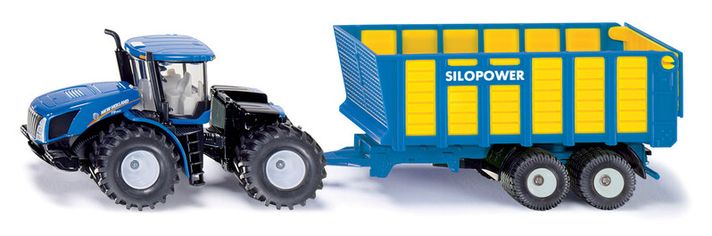 SIKU - Farmer - Tractor New Holland cu remorcă Joskin, 1:50