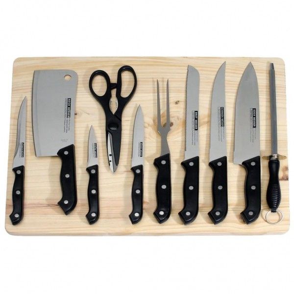 SSW - Set de cuțite 10 buc + placă de tăiere, 912115