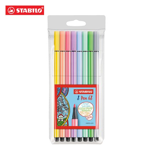 STABILO - Markere Pen 68 PASTEL, set de 8 buc