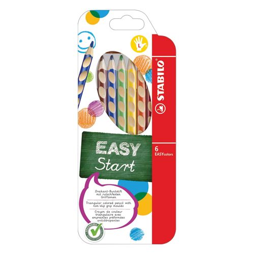 STABILO - Creioane colorate triunghiulare EASY pentru stângaci 6 buc