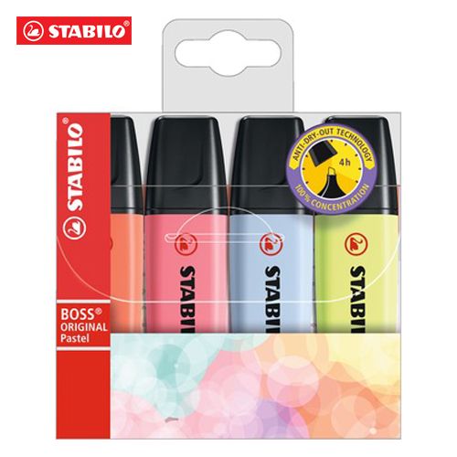 STABILO - Evidențiator BOSS PASTEL - set de 4 buc