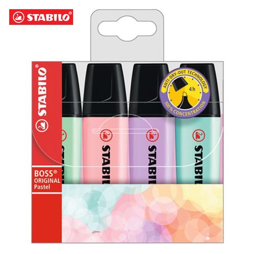 STABILO - Evidențiator BOSS set de 4 buc - pastel