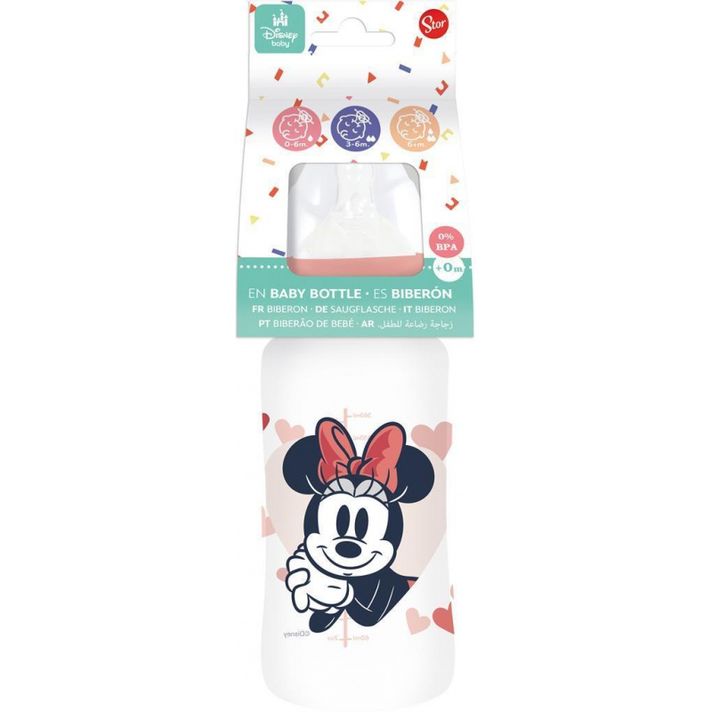 STOR - Biberon Minnie Mouse, 0+, 360ml, 10703