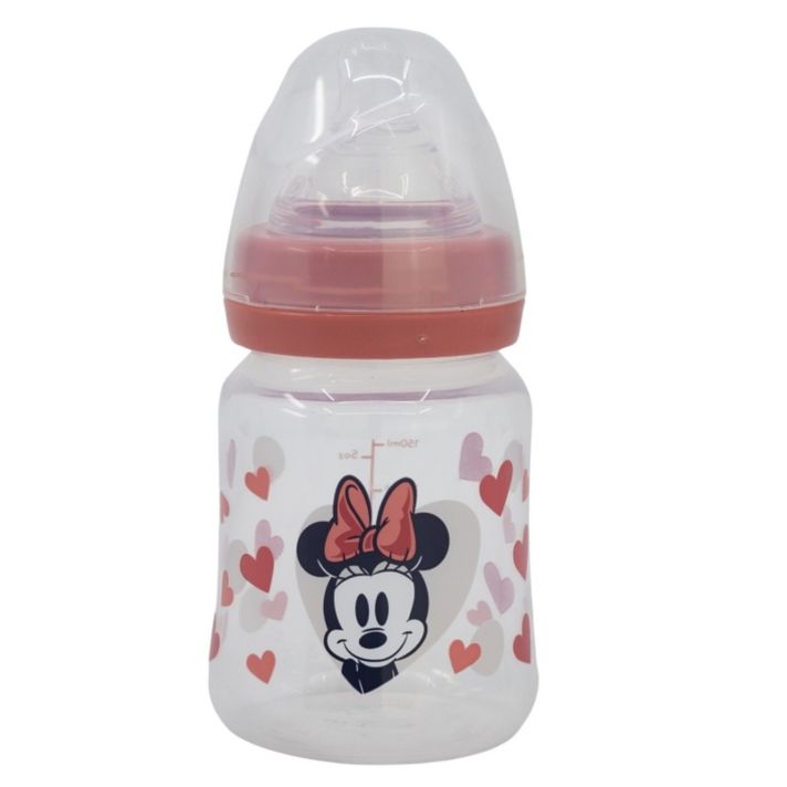 STOR - Biberon Minnie Mouse cu sistem anti-coliziune, 150ml, 10701