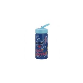 STOR - Sticla de plastic cu paie retractabila Lilo & Stitch, 410ml, 75031