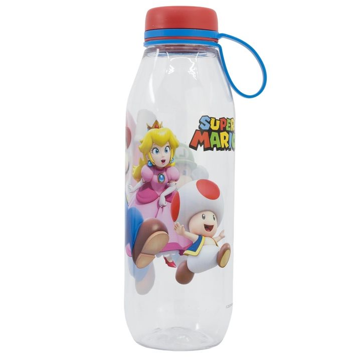 STOR - Sticlă de plastic cu buclă de silicon Super Mario, 650ml, 21486