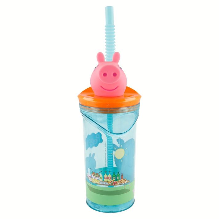 STOR - Ceașcă 3D din plastic cu figurină PEPPA PIG, 360ml, 48666