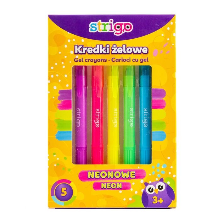 STRIGO - Creioane cu ceară gel neon 6 culori