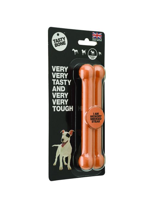 TASTY BONE - Jucărie din nylon pentru câini mici - Steak afumat Hickory